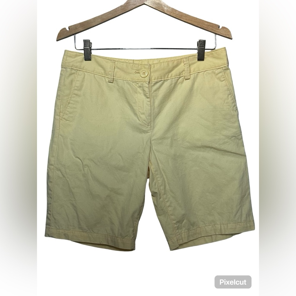 Ann Taylor LOFT Original Bermuda Shorts Yellow Women’s Size 6